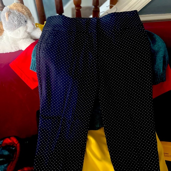 Navy blue slacks with white dots. Very comfortable. - Picture 1 of 4